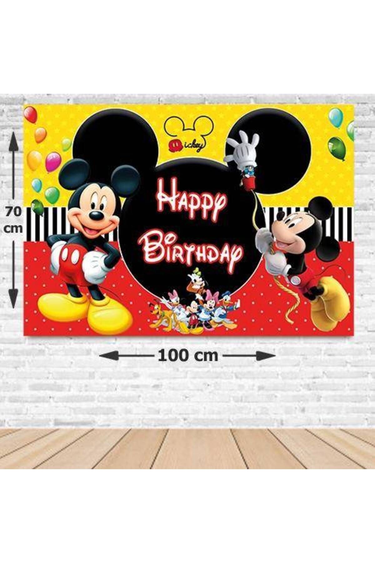 Mickey Mouse Doğum Günü Afişi Fotosuz 70*100 cm