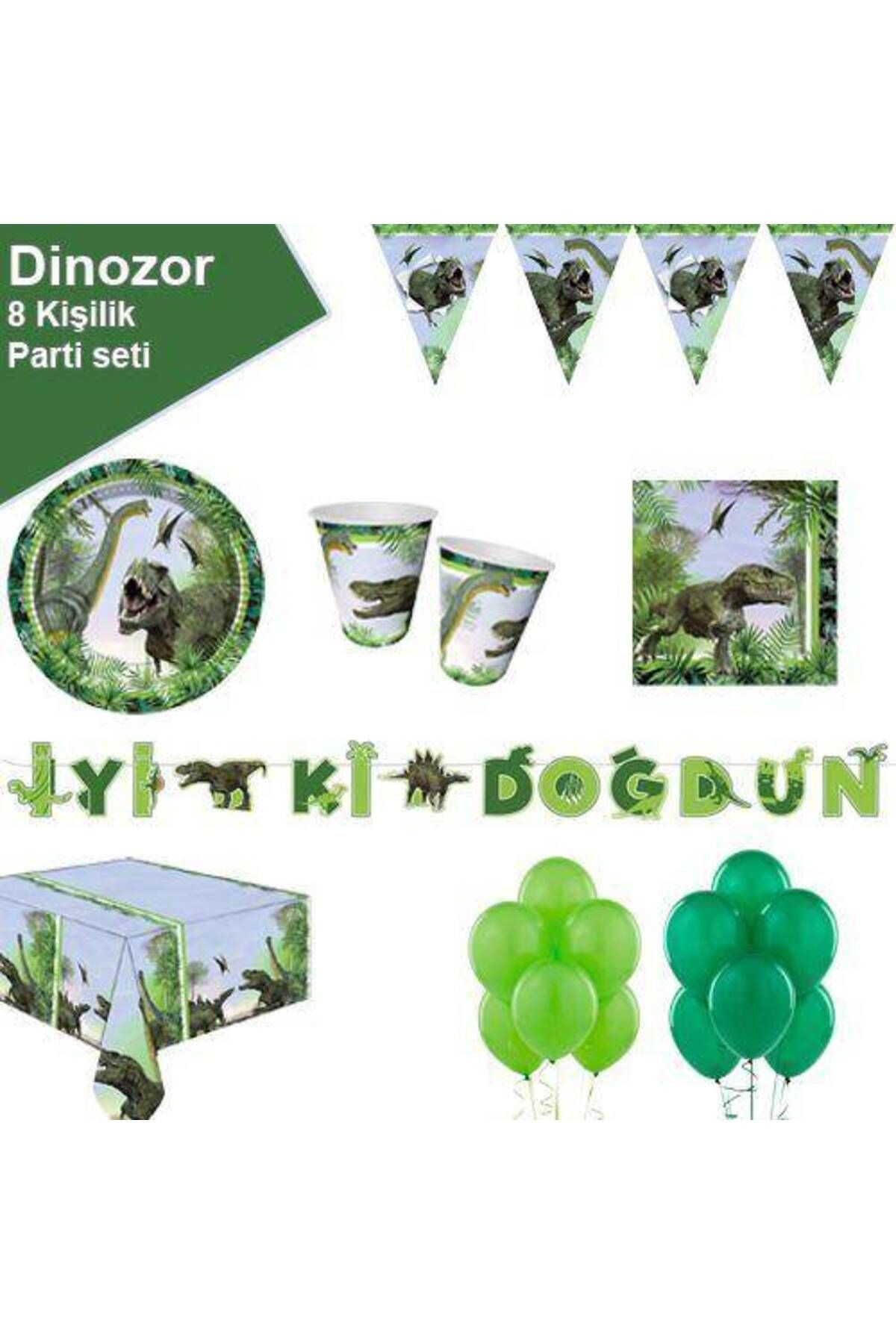 Jurassic Dinozor Ekonomik Parti Seti 8 Kişilik