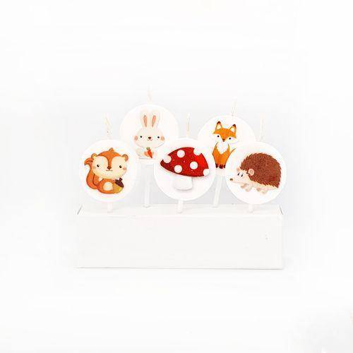 Orman Temalı Pasta Mumu 5 Adet