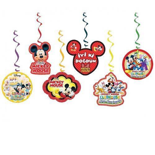 Mickey Mouse Asmalı Tavan Süsü (6 Adet)