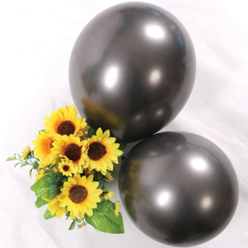 Siyah Krom Balon 5 Adet (30 cm)