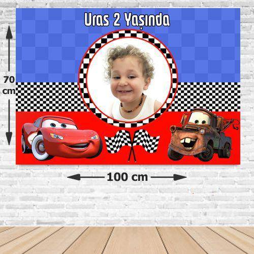 Cars (Şimşek Mcqueen) Parti Afişi 70*100 cm