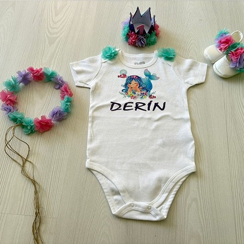 Deniz Kızı Konsept 1 Yaş Kız Bebek Tütü Takım