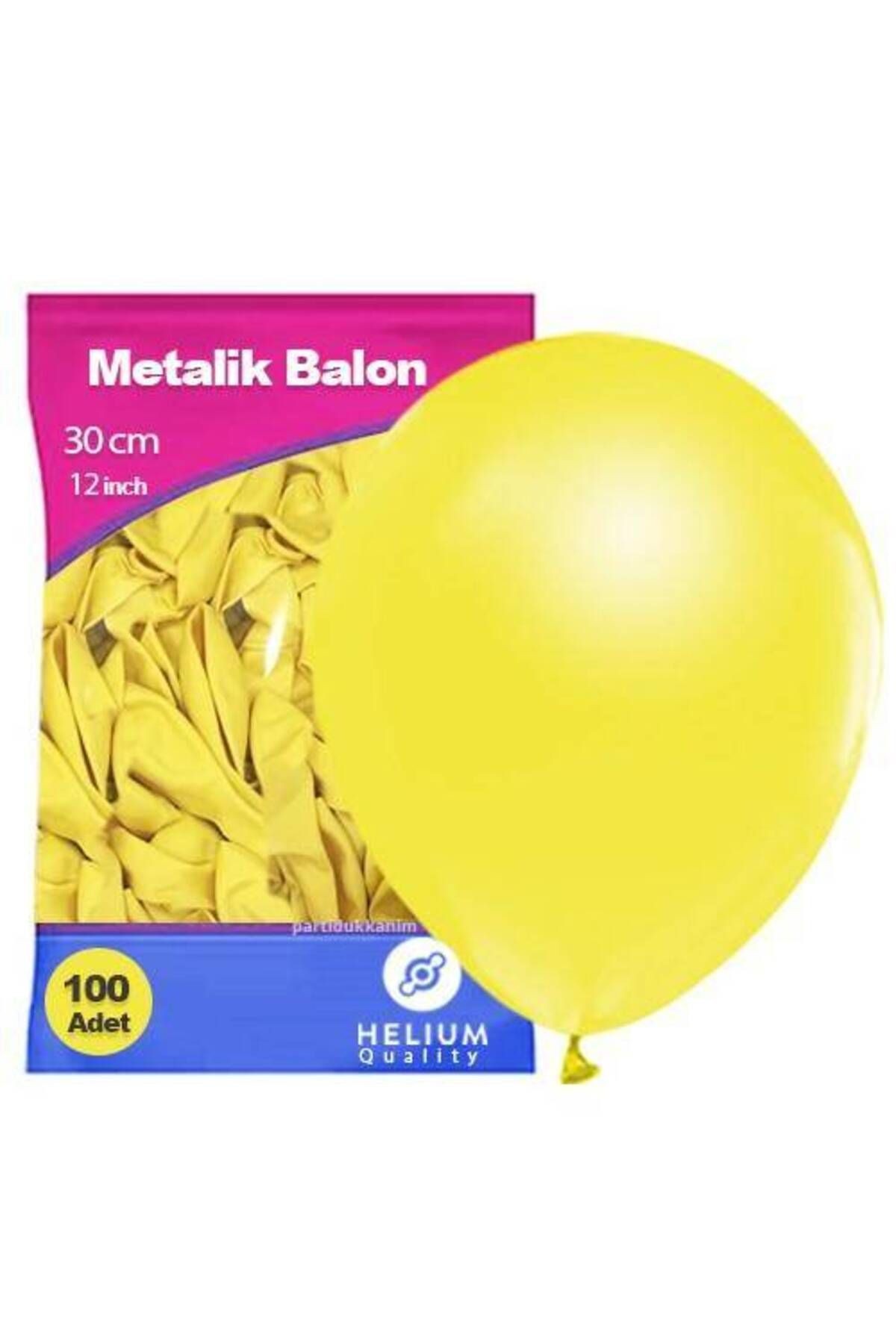 Sarı Balon Metalik 100 Adet