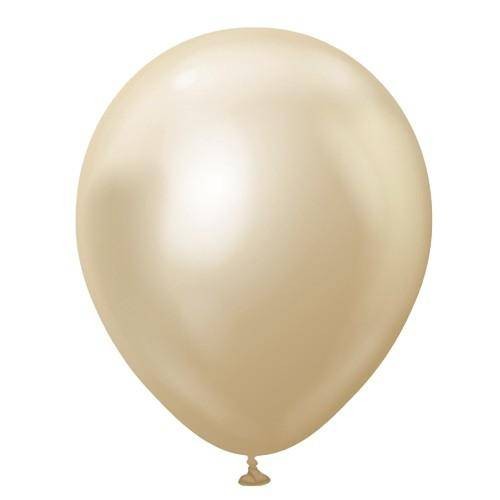 Beyaz Altın Krom Balon 5 Adet (30 cm)