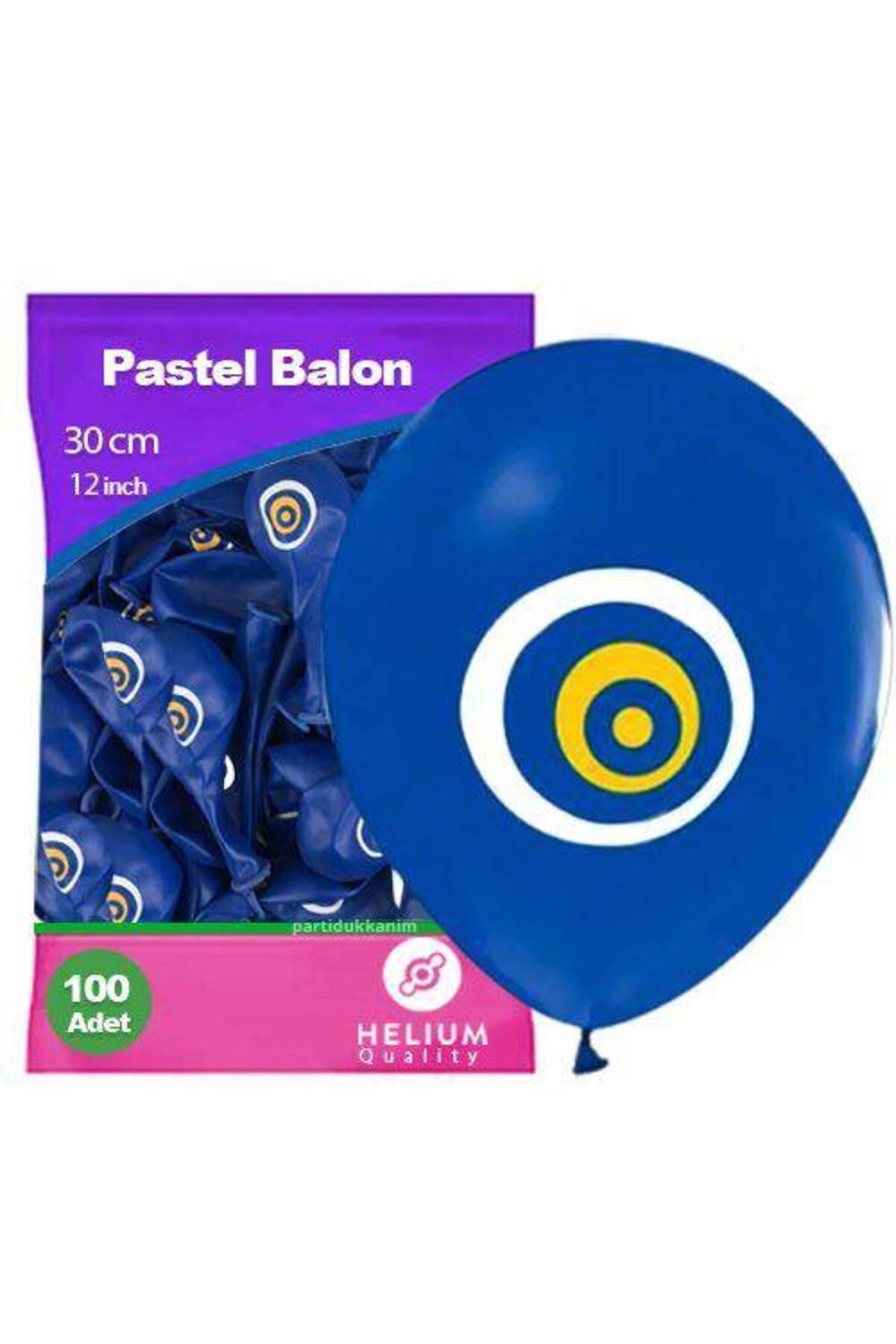Mavi Nazar Boncuklu Balon 100 Adet