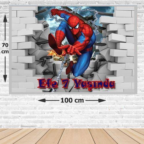 Spiderman Doğum Günü Parti Afişi 70*100 cm