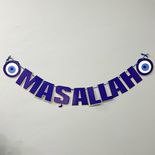 MAŞALLAH YAZILI SÜNNET SÜSLEME BANNER