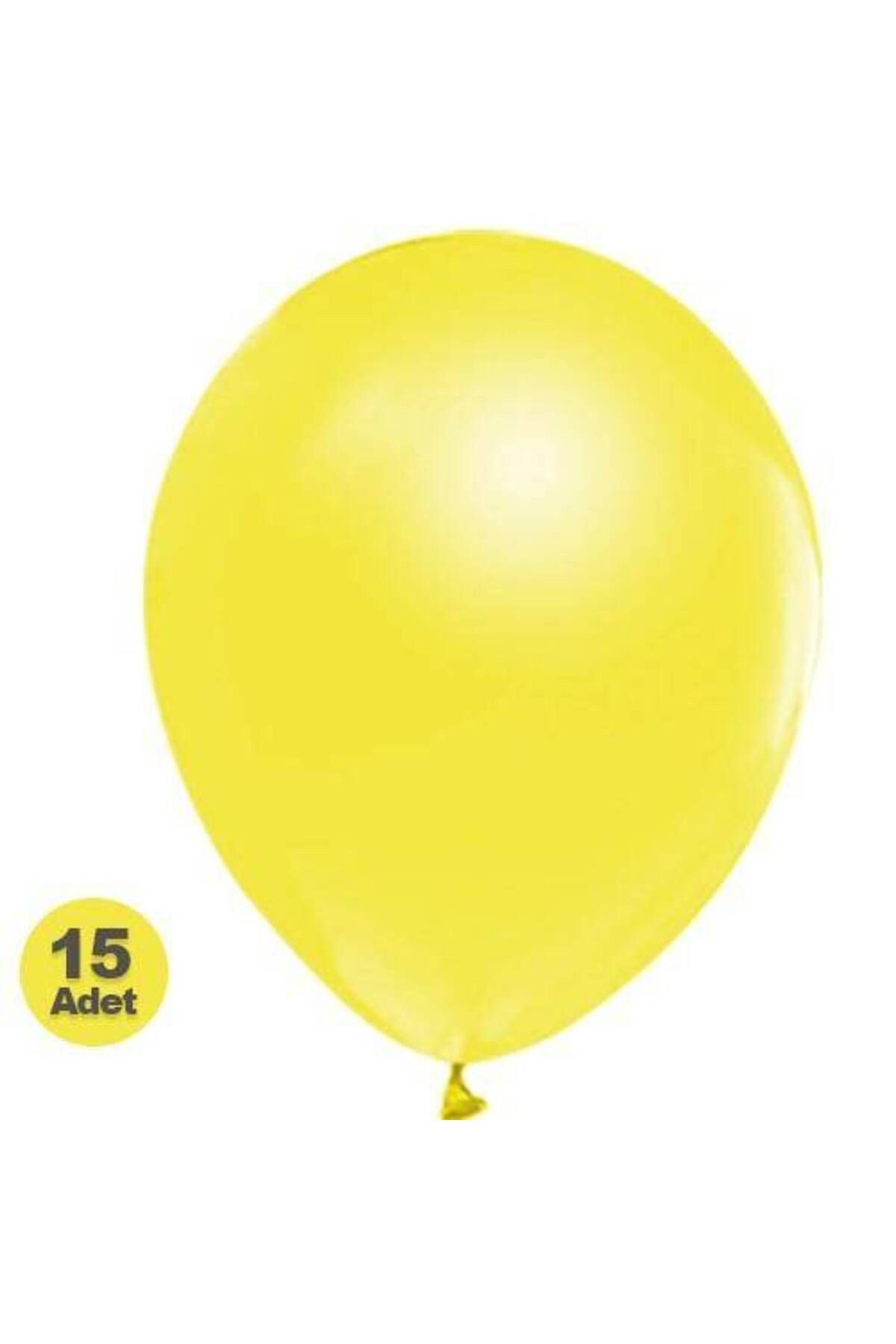 Sarı Balon Metalik 15 Adet