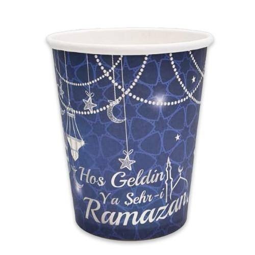 Hoş Geldin Ramazan Bardak Mavi 8 Adet