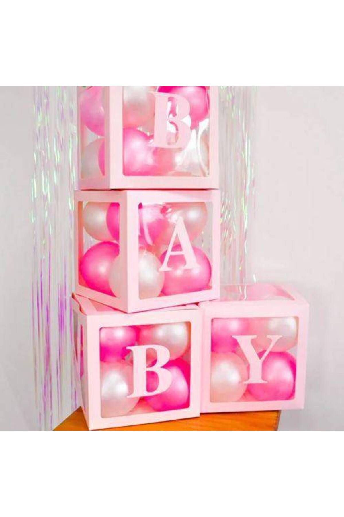 Baby Yazılı Şeffaf Kutu Harf Beyaz 25 Cm