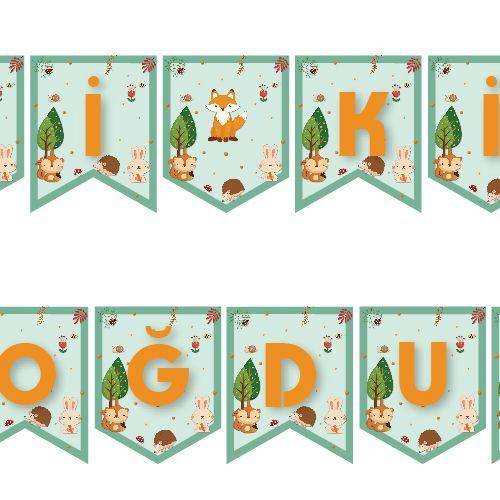 Orman Temalı İyi ki Doğdun Yazısı 190 cm