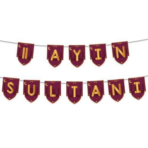 11 Ayın Sultanı Yazısı Bordo Gold 160 cm