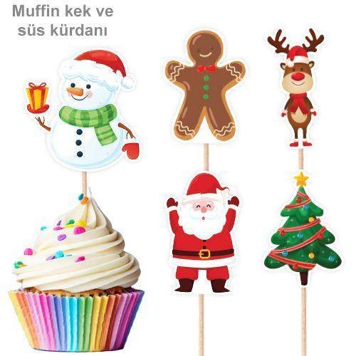 Yılbaşı Temalı 10'lu Şekilli Kürdan