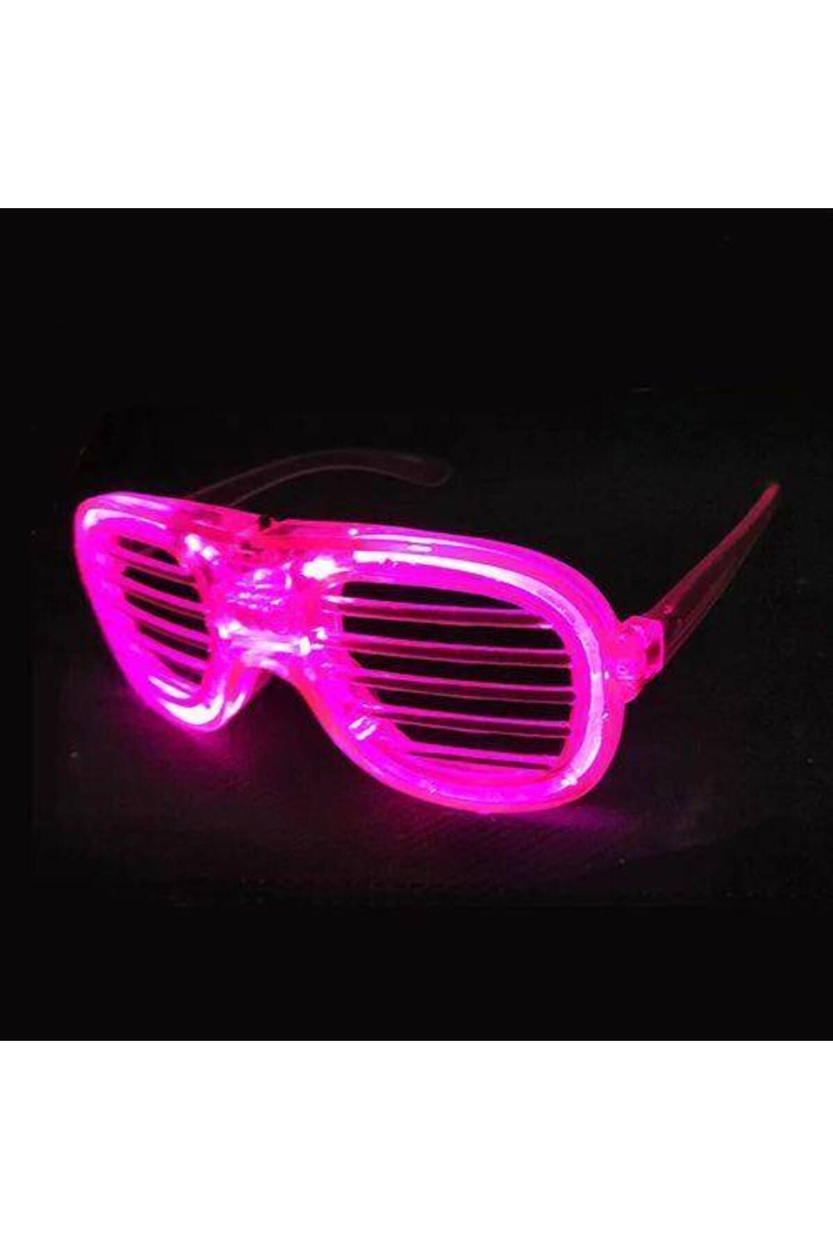 Led Işıklı Gözlük Pembe - 1 Adet