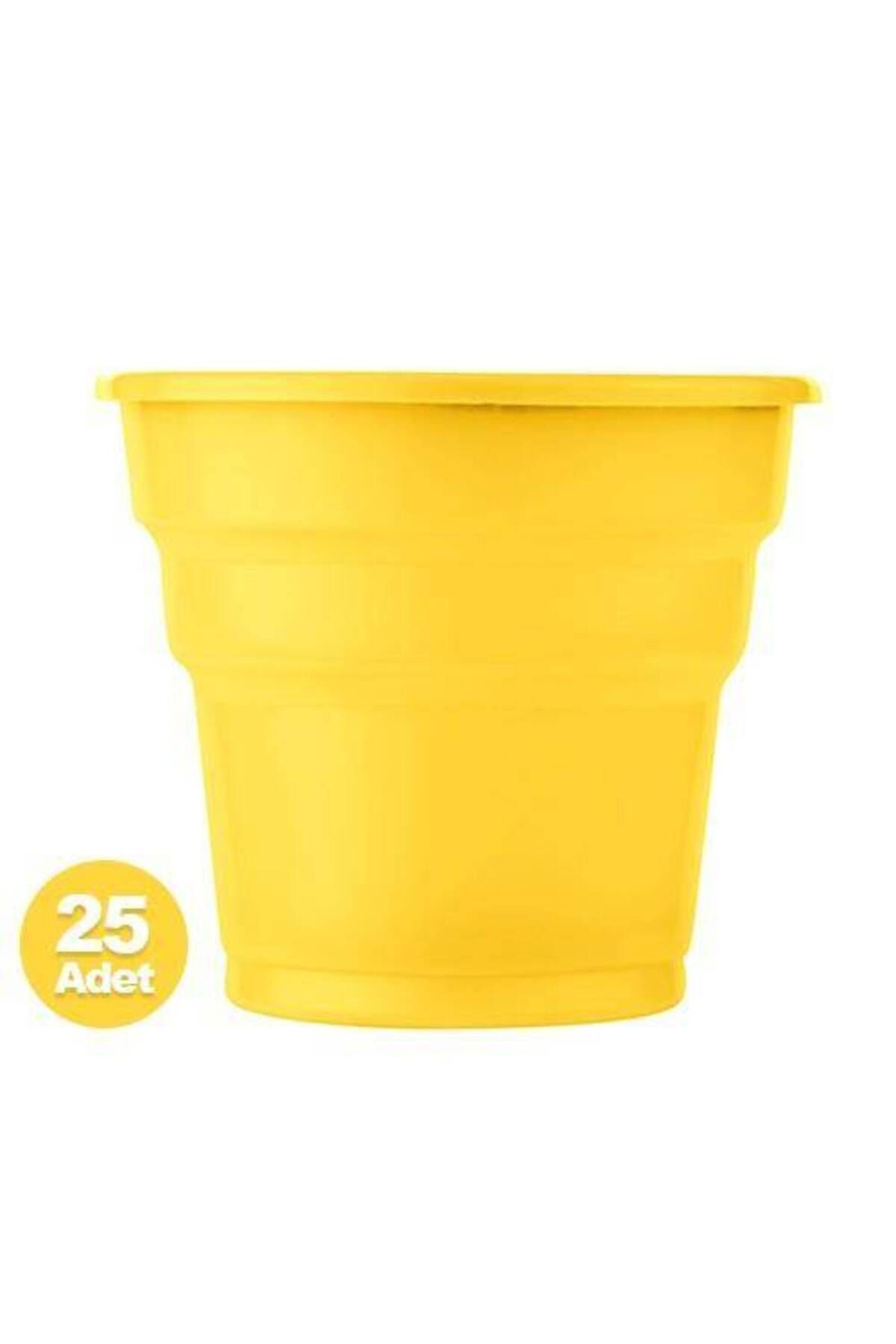 Sarı Plastik Bardak Lüks (25 adet)