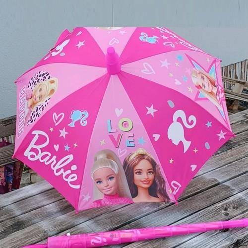 Barbie Lisanslı Çocuk Şemsiyesi Pembe