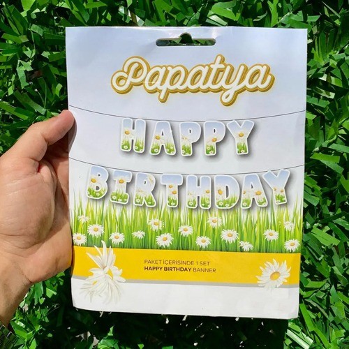 Papatya Happy Birthday Banner