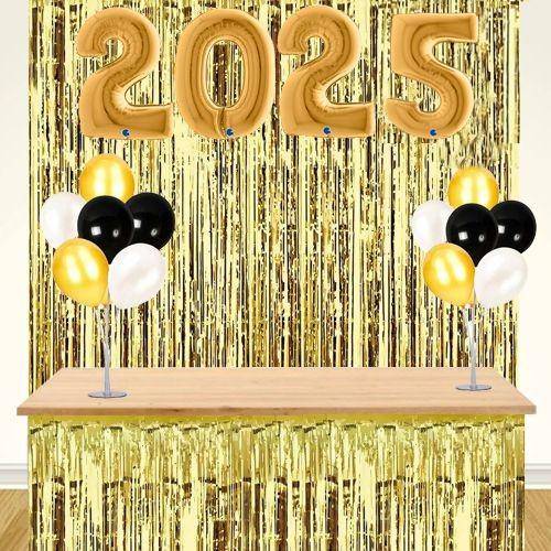 2024 Yılbaşı Arka Fon Süsleme Seti Gold