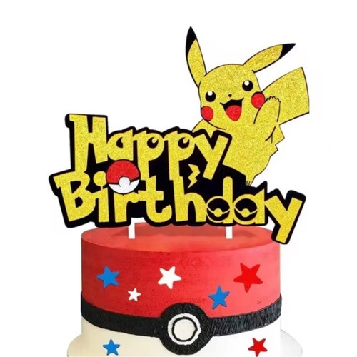 Pokemon Doğum Günü Pasta Süsü