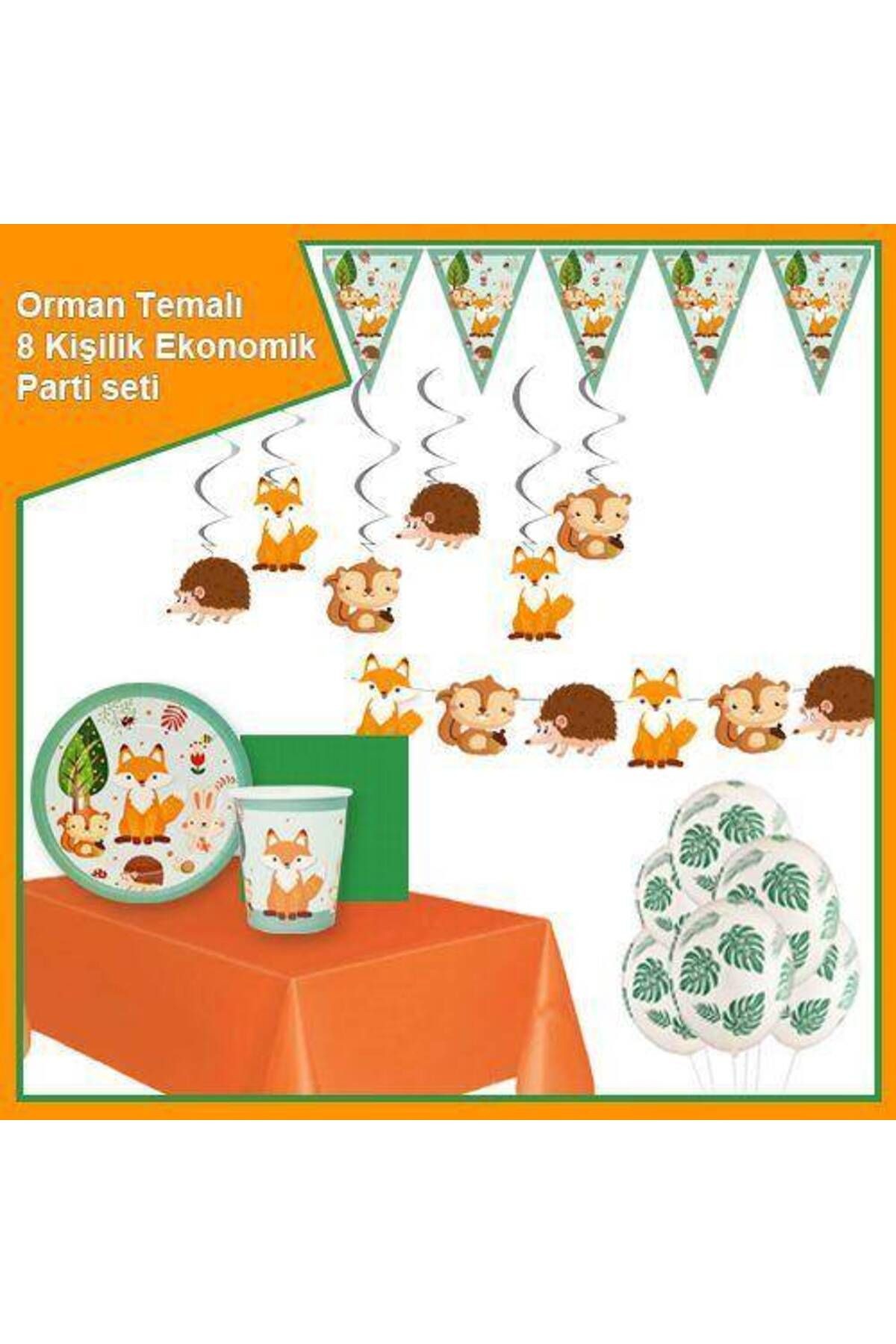 Orman Temalı 8 Kişilik Ekonomik Parti Seti