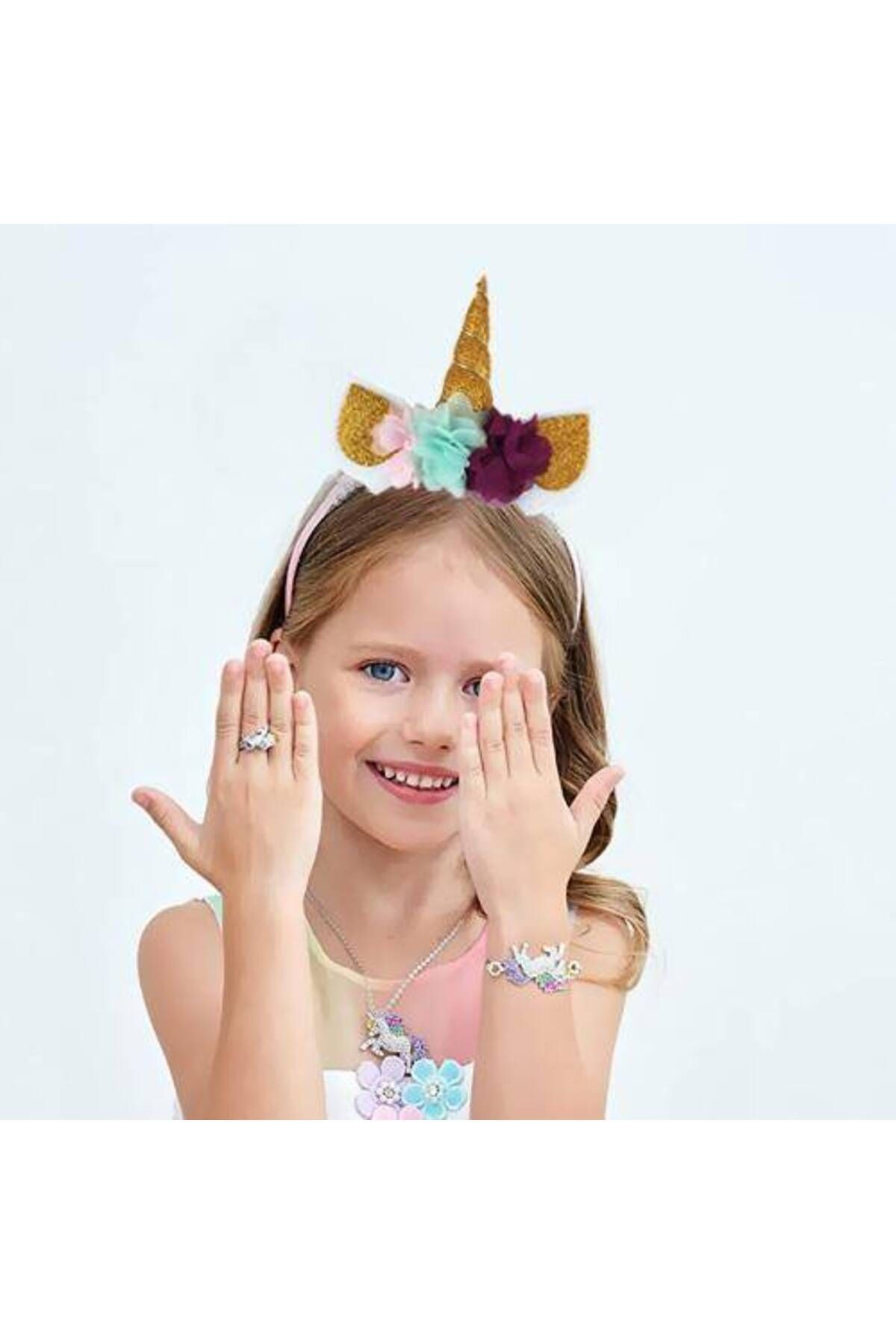Unicorn Taç Simli Eva Gold