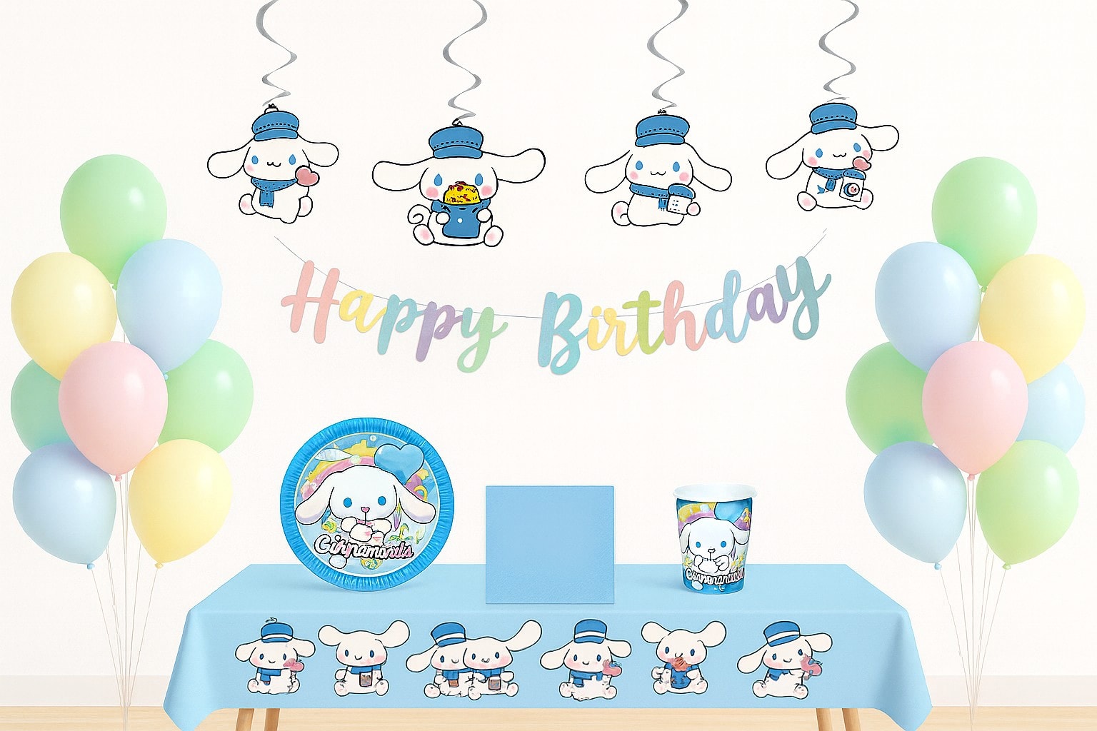 Cinnamoroll Doğum Günü Parti Seti 8 Kişilik
