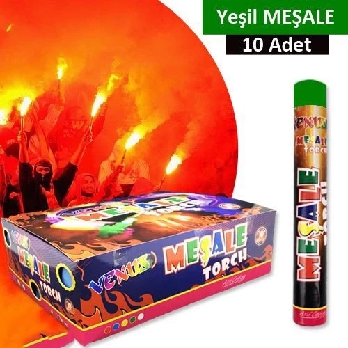 Yeşil Meşale 10 Adet