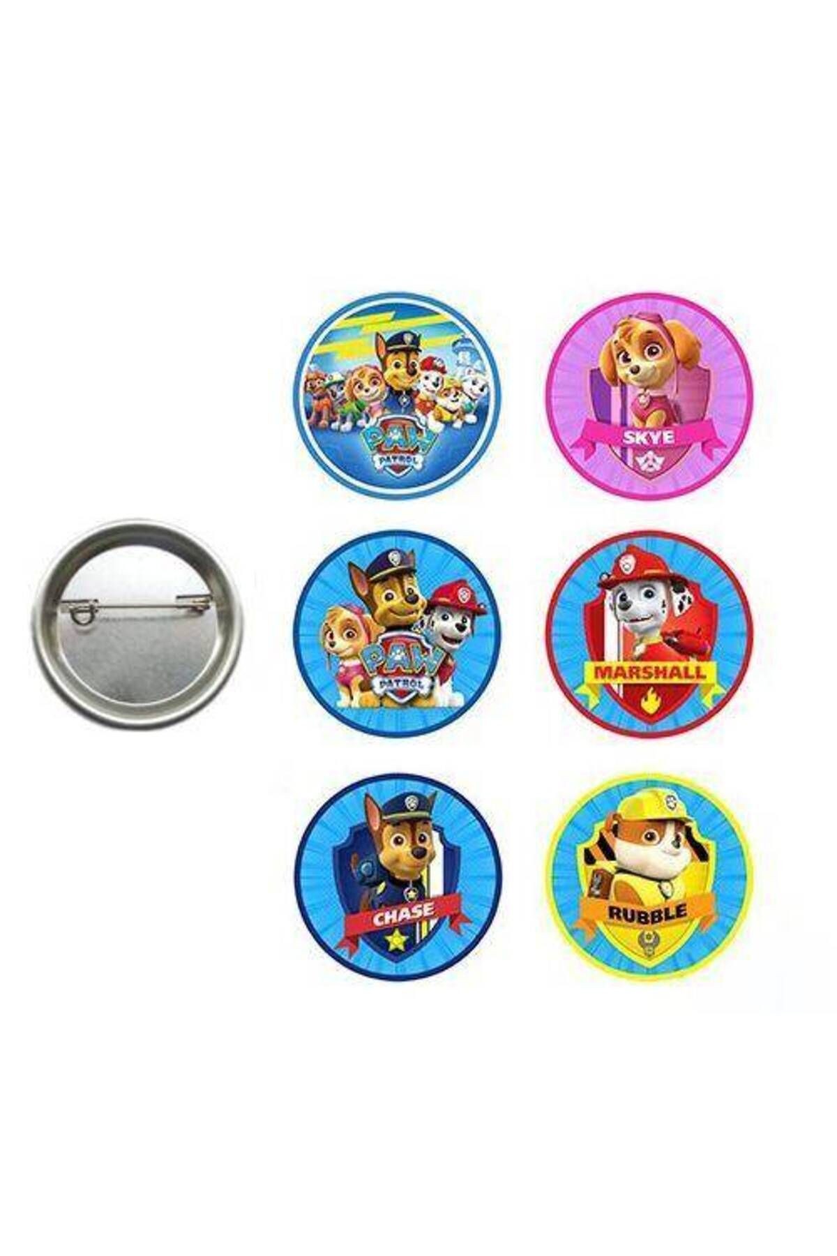 Paw Patrol Hediyelik Parti Rozeti (6 Adet)