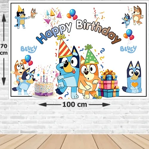 Bluey Doğum Günü Parti Afişi 