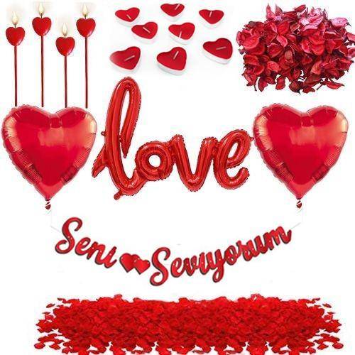 Sevgiliye Özel Doğum Günü Süsleri Seti - Dekor 2