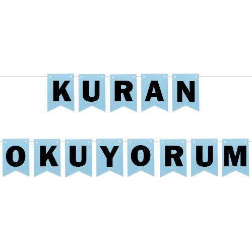 Kuran Okuyorum Yazısı Mavi 160 cm