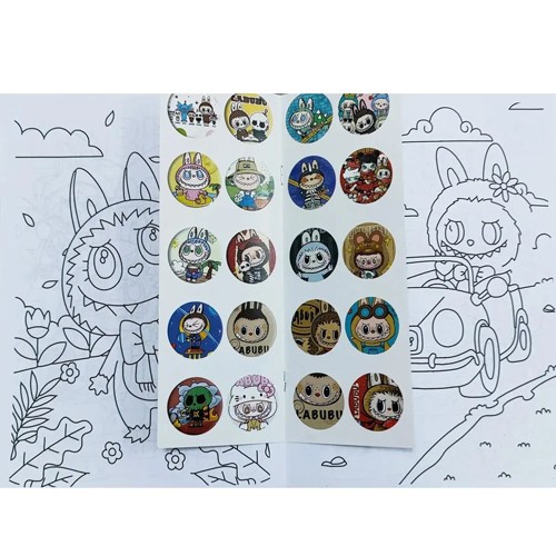 Labubu 16 Sayfa Stickerlı Boyama Kitabı 
