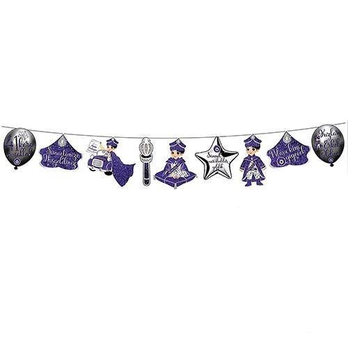 Sünnet Dekor Banner Set Gümüş 210 cm