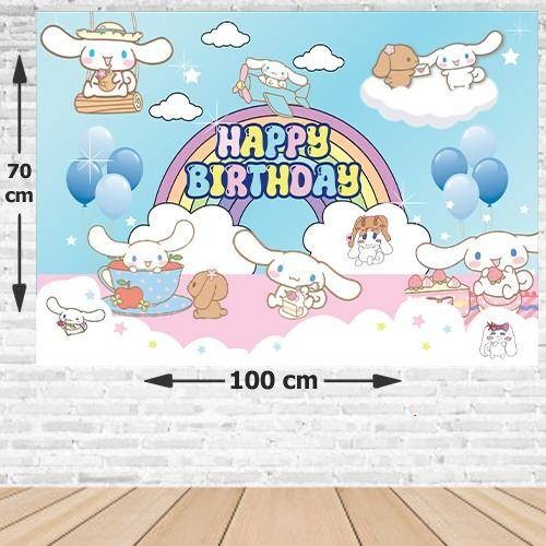 Kuromi Cinnamoroll Doğum Günü Parti Afişi 70*100 cm