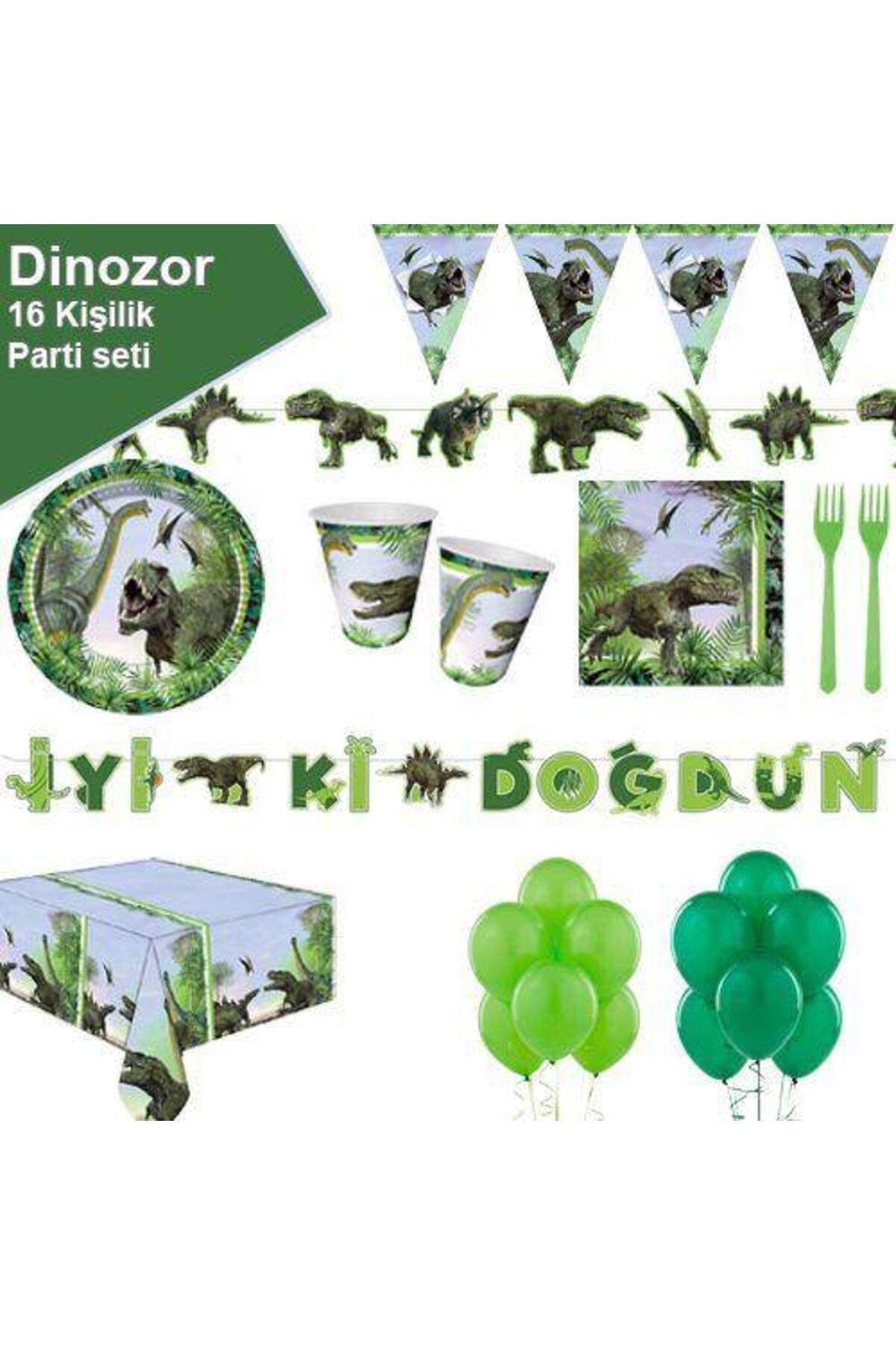 Jurassic Dinozor Ekonomik Parti Seti 16 Kişilik