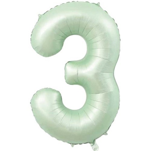 Retro Yeşil 3 Rakam Folyo Balon 76 cm