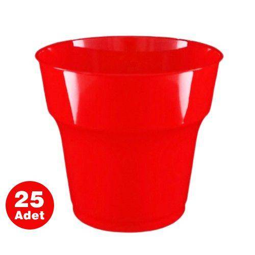 Kırmızı 25'li Plastik Bardak 