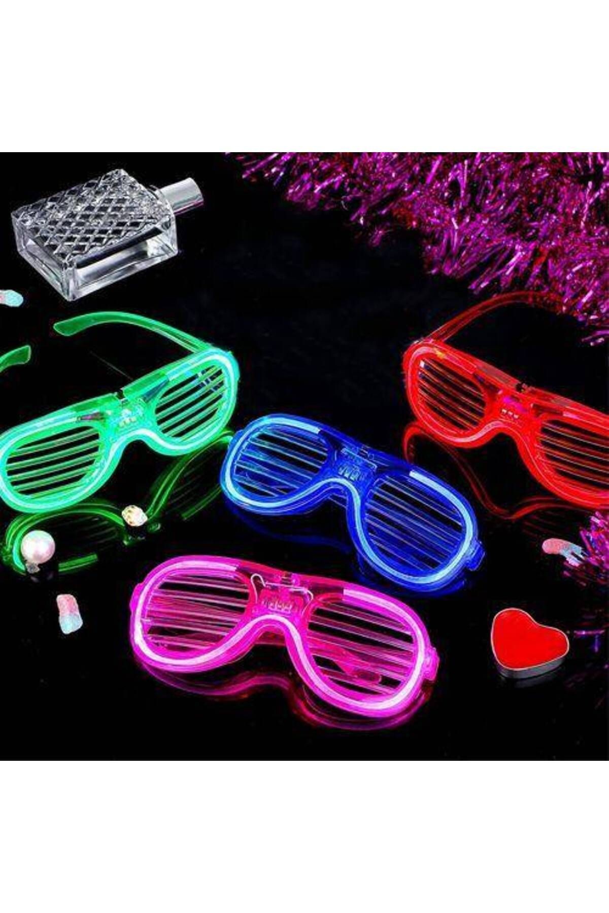 Led Işıklı Gözlük Pembe - 1 Adet