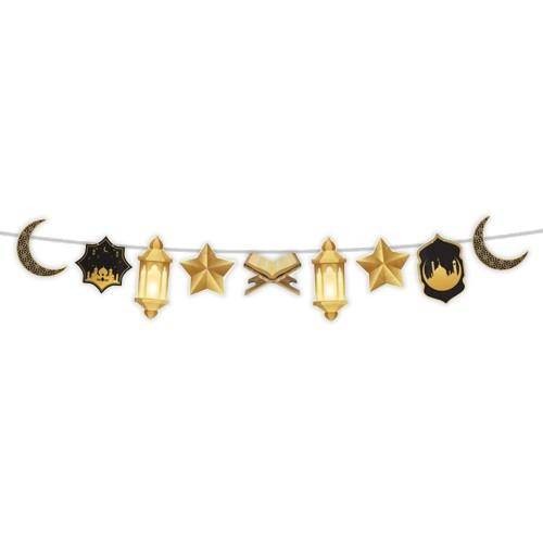 Ramazan Dekoratif Süs Siyah Gold 140 cm