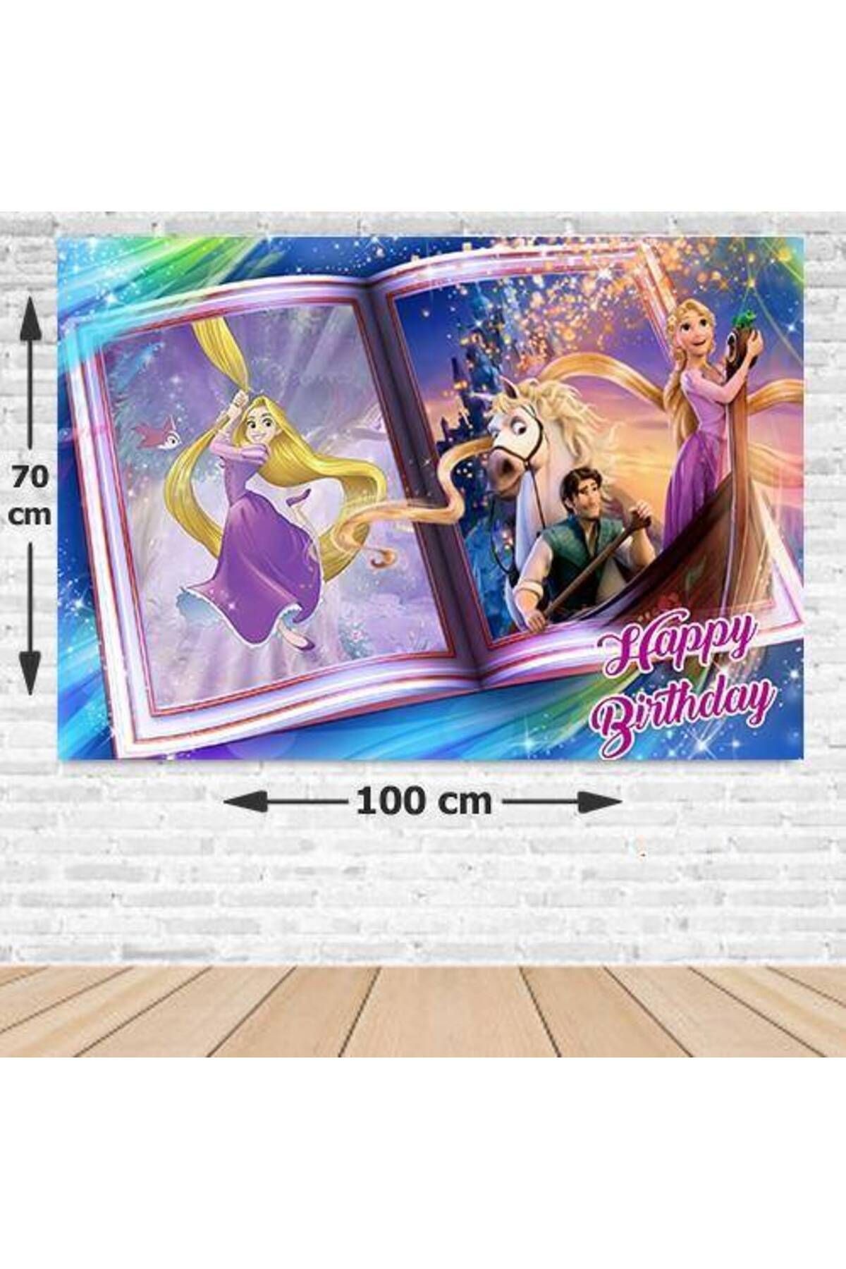 Rapunzel Doğum Günü Parti Afişi 70*100 Cm