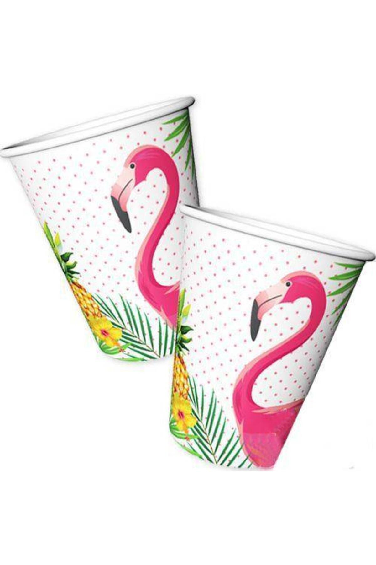Flamingo Ananas Bardak (8 Adet)