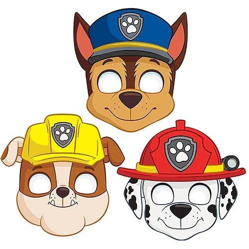 Paw Patrol Kağıt Maske 6 Adet
