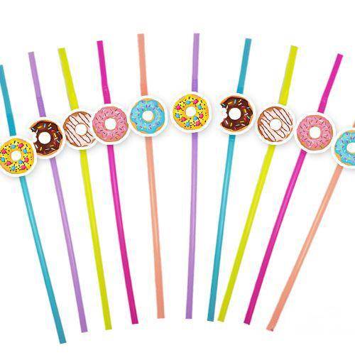 Donut Temalı 10'lu Artistik Pipet