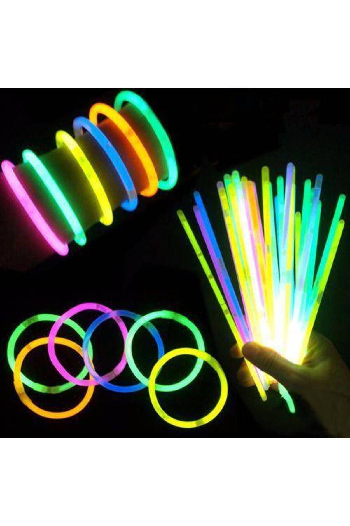 Işıklı Ve Fosforlu Neon Bileklik 50 Adet