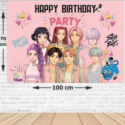 Saja Boys Devil Hunters ve K - POP Demon Hunters Parti Afişi