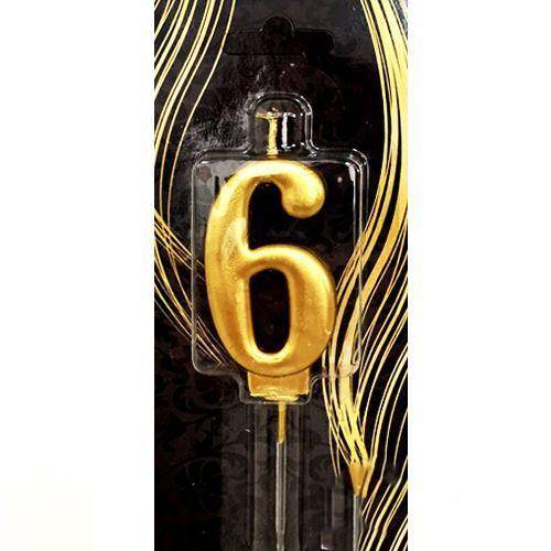 6 Rakam Lüks Gold Mum