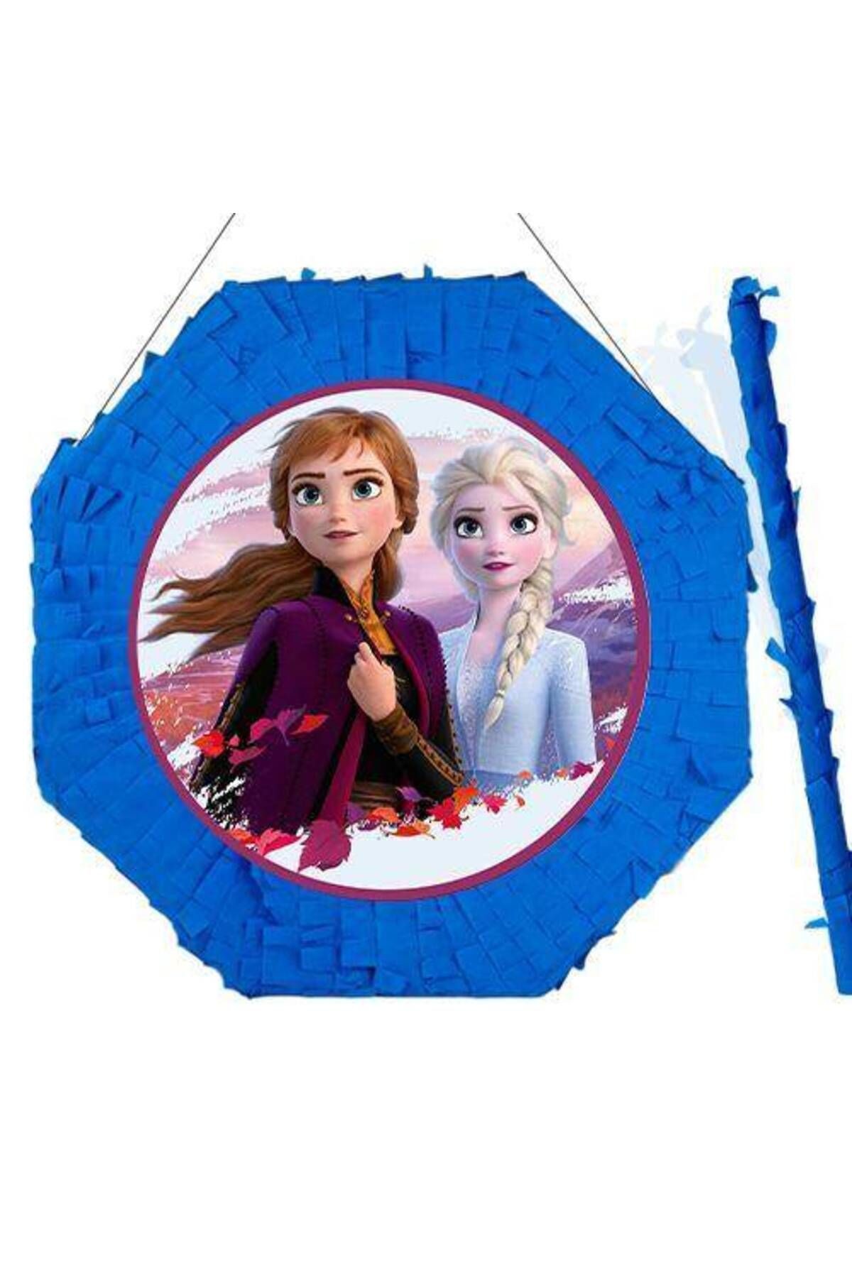 Dondurulmuş Pinyata (ANNA &AMP; ELSA) 42 Cm Sopası
