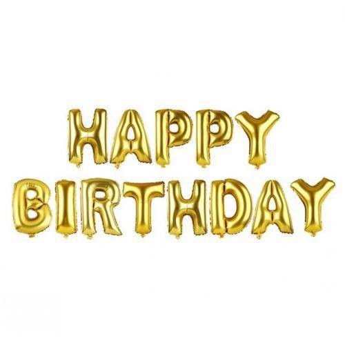 Happy Birthday Folyo Balon Gold (35 cm)