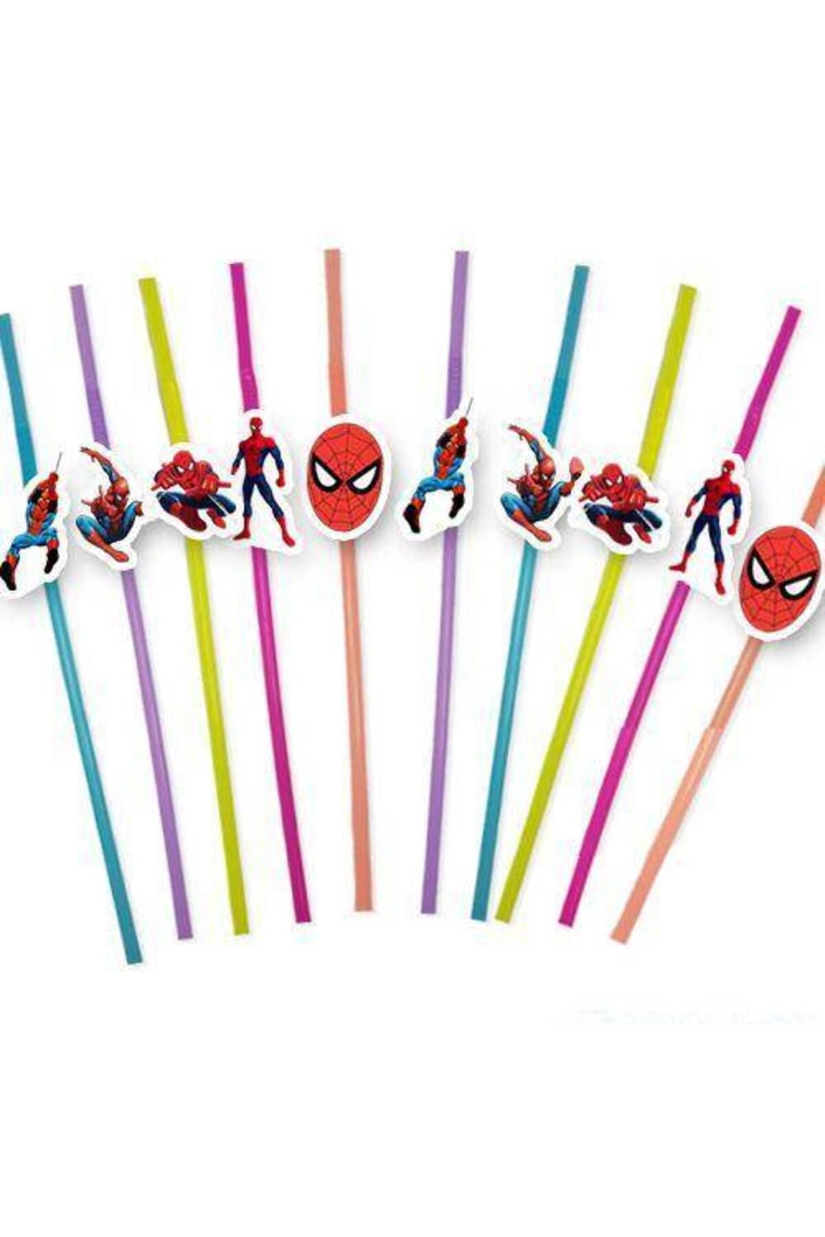 Spiderman Artistik Pipet 10 Adet